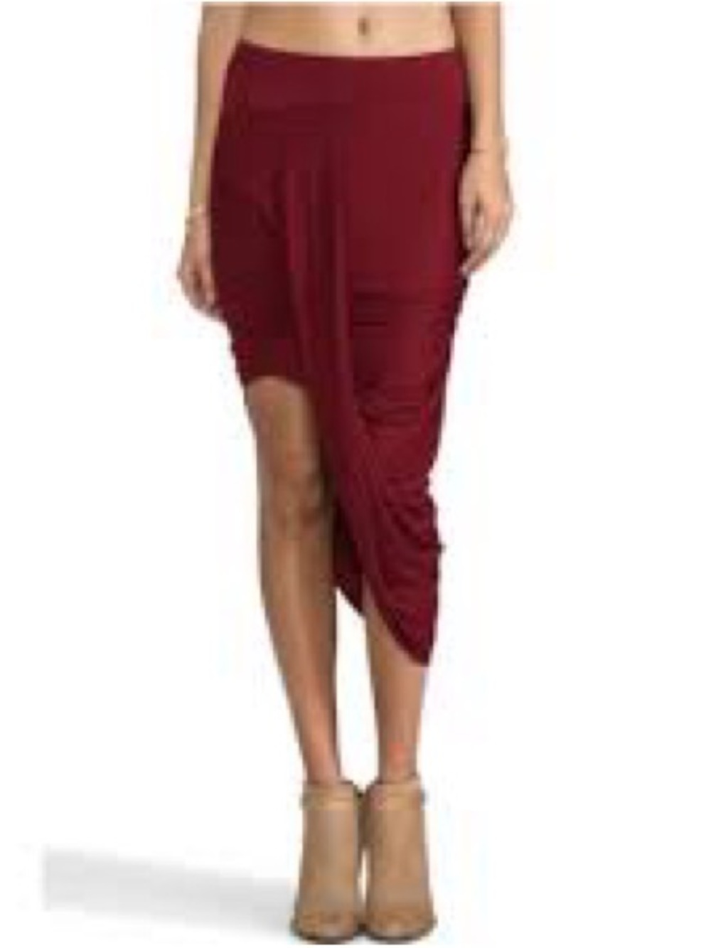 Free People "Twist and Shout" Draped Asymmetrical Skirt